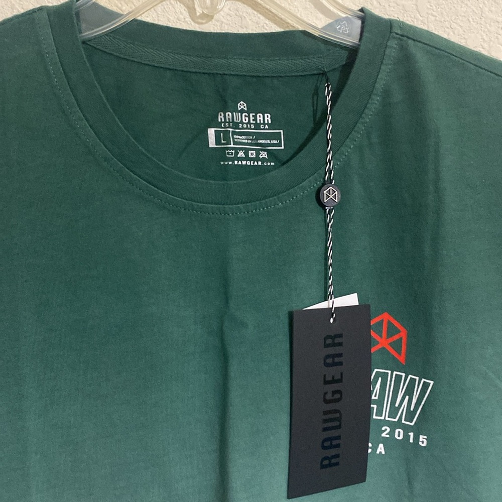 RAW GEAR Men's Two-Tone Cotton Tank Top Size L - Picture 3 of 5